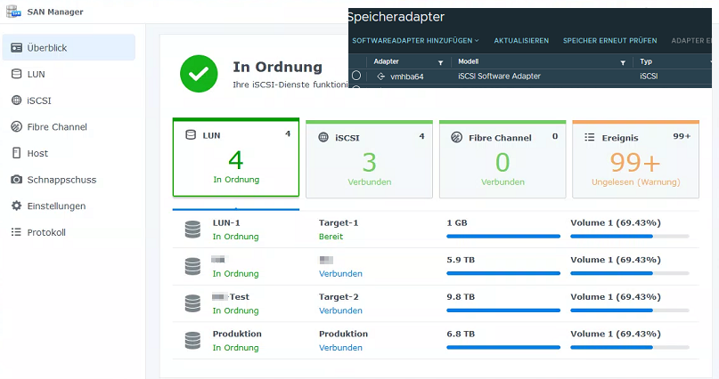 iSCSI für die VMware Umgebung