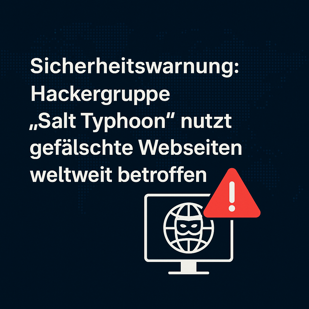 Sicherheitswarnung zur Hackergruppe Salt Typhoon – nutzt weltweit gefälschte Webseiten